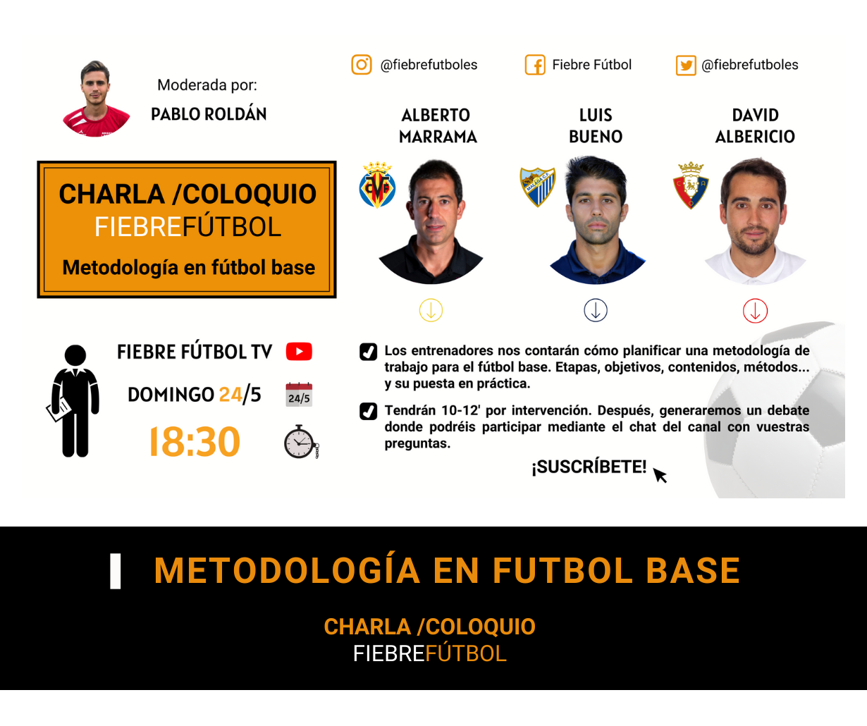 Charla/Coloquio Metodología en fútbol base